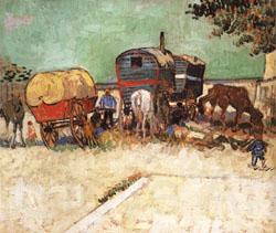 Vincent Van Gogh The Caravans Norge oil painting art